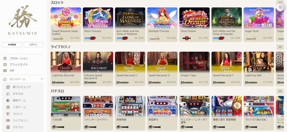 ゲームランキング 勝ウィン