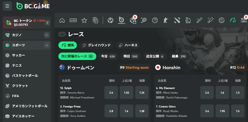 競馬の賞金配分 BCゲーム