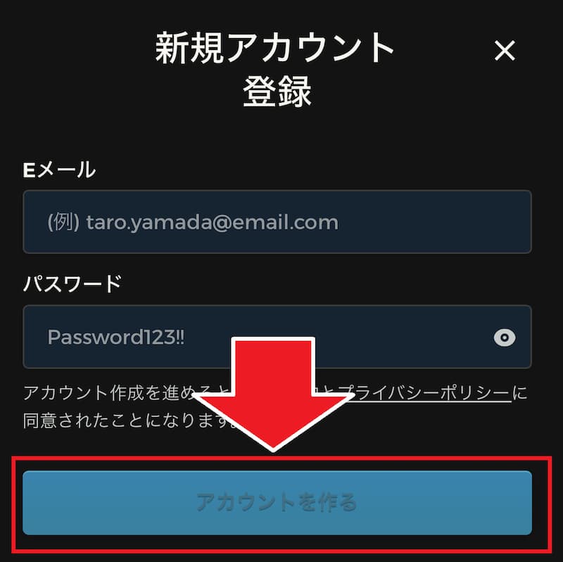ノーリミットカジノ 登録方法2